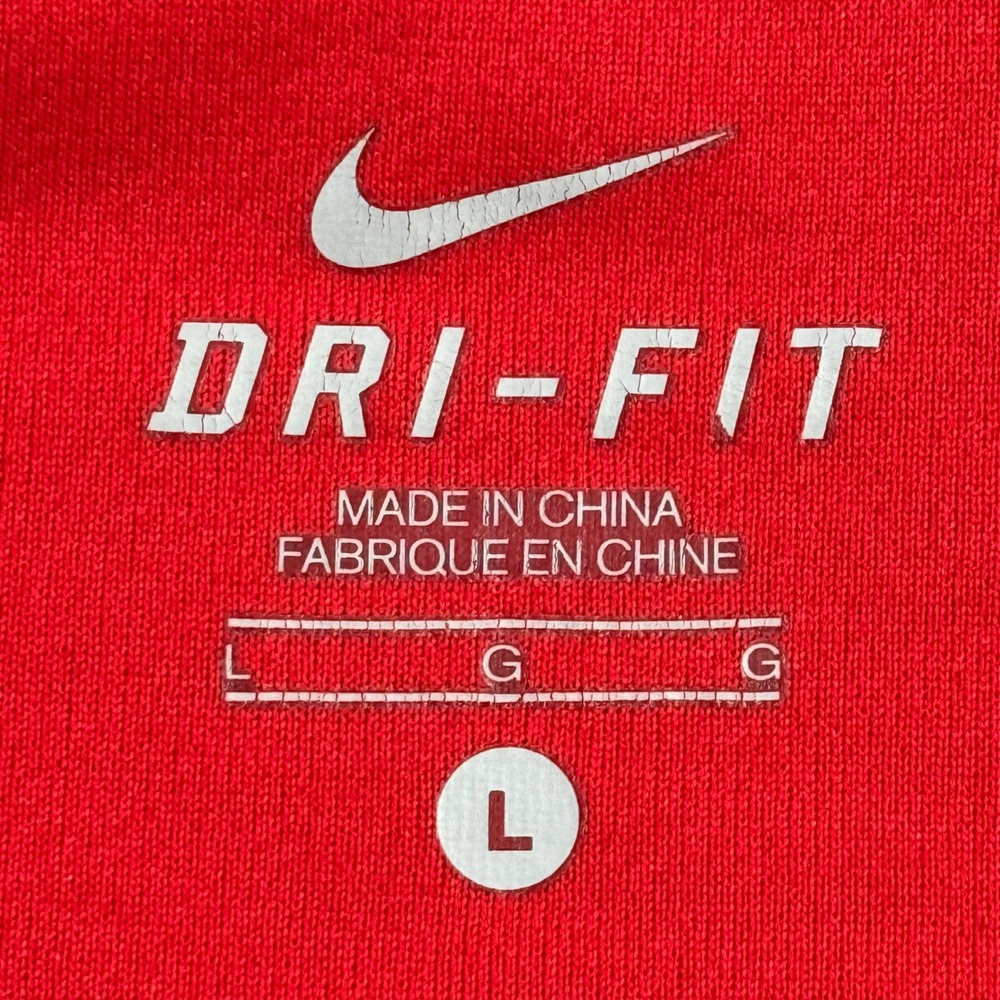Nike Dri-FIT Mens Large Red Long Sleeve Training Running Shirt Performance Top - Picture 3 of 16